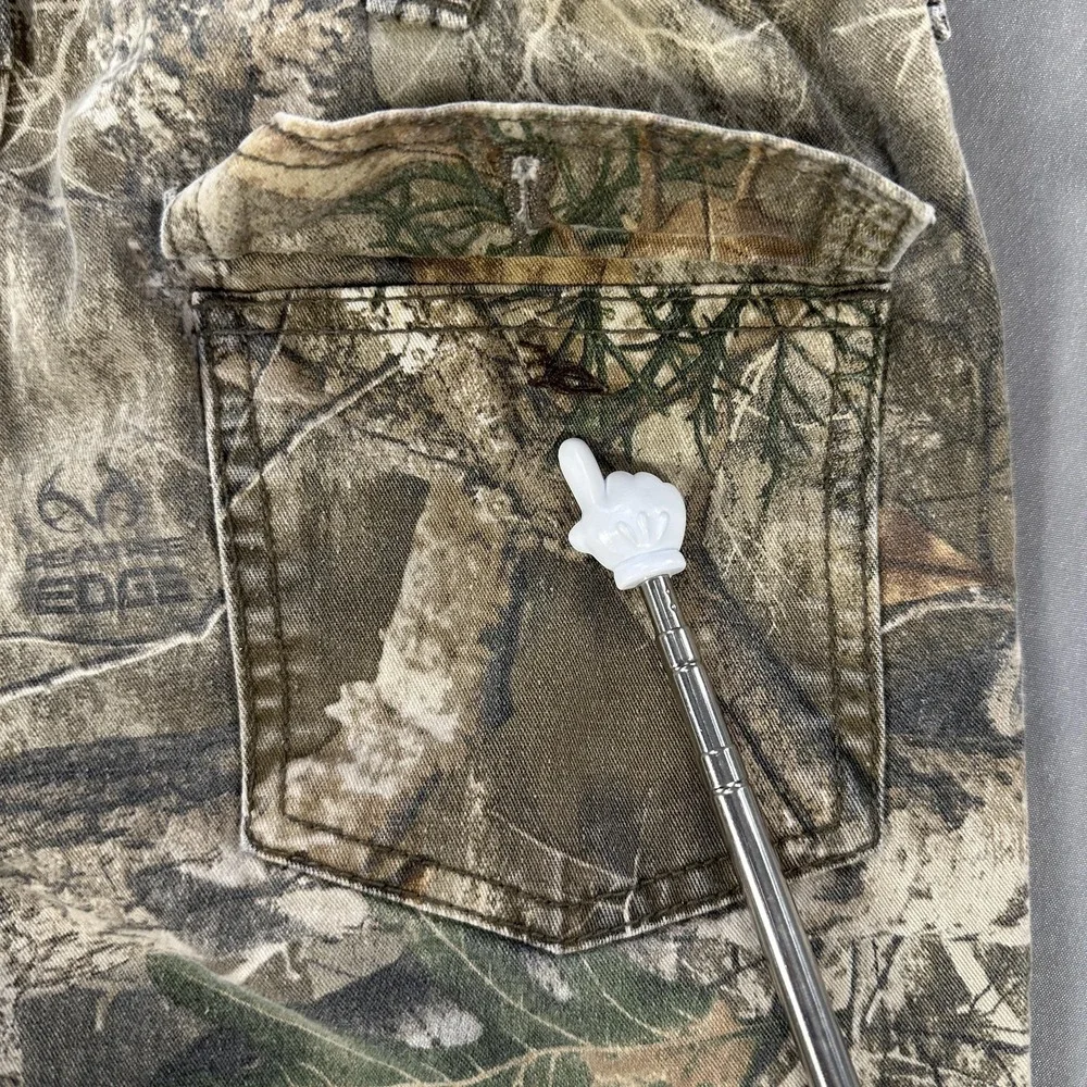 Realtree Edge Pants Kids Large 10-12 Brown Camo‎ Cargo Hunting Elastic Waist